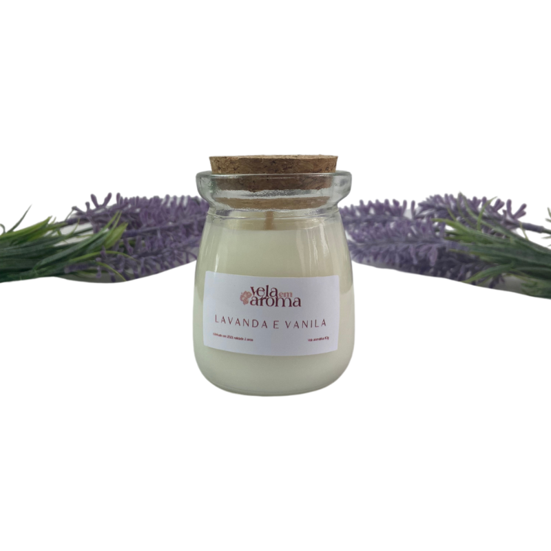 Vela Aromática Lavanda e Vanilla de 80 Gramas - Leiterinha