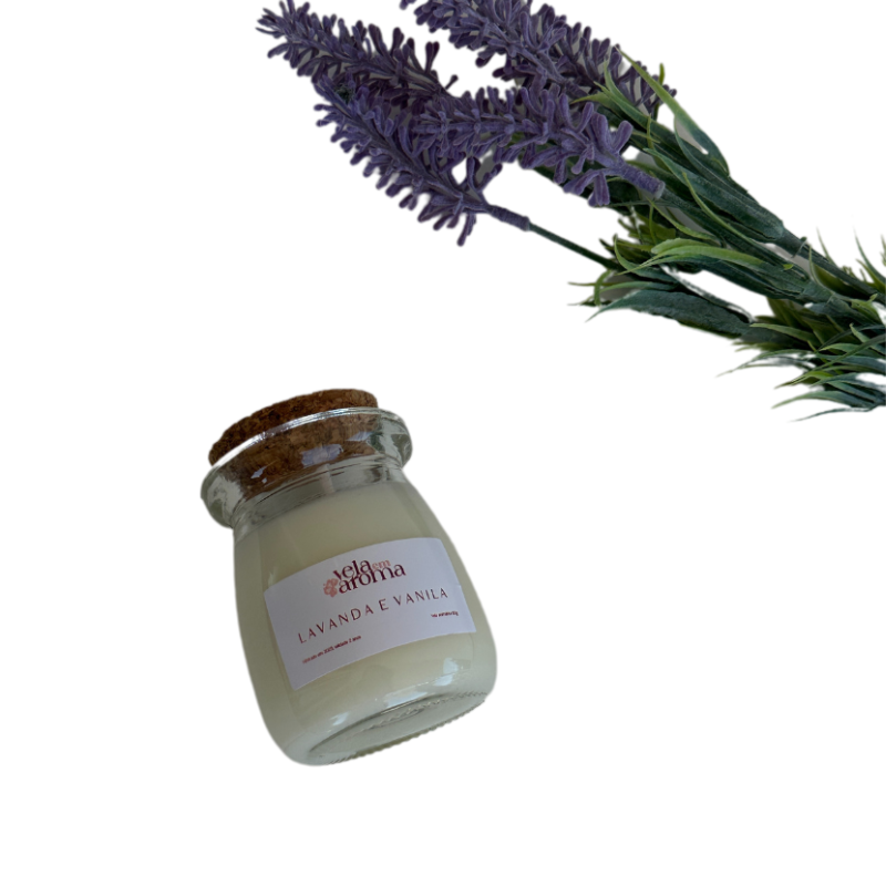 Vela Aromática Lavanda e Vanilla de 80 Gramas - Leiterinha