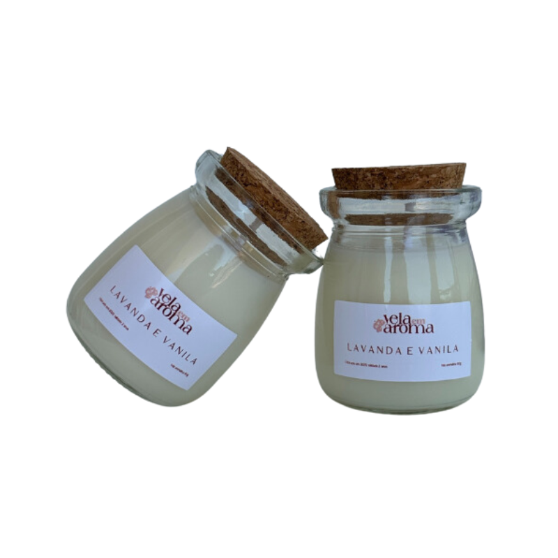 Vela Aromática Lavanda e Vanilla de 80 Gramas - Leiterinha