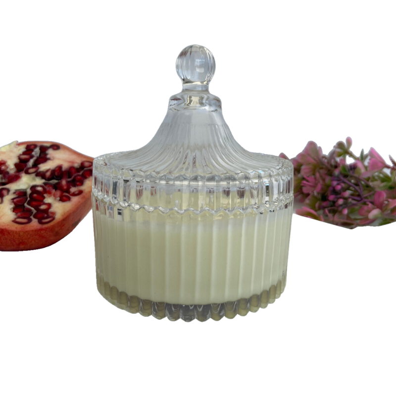 Vela Aromática Romã e Flores de 200 Gramas - Bombonier