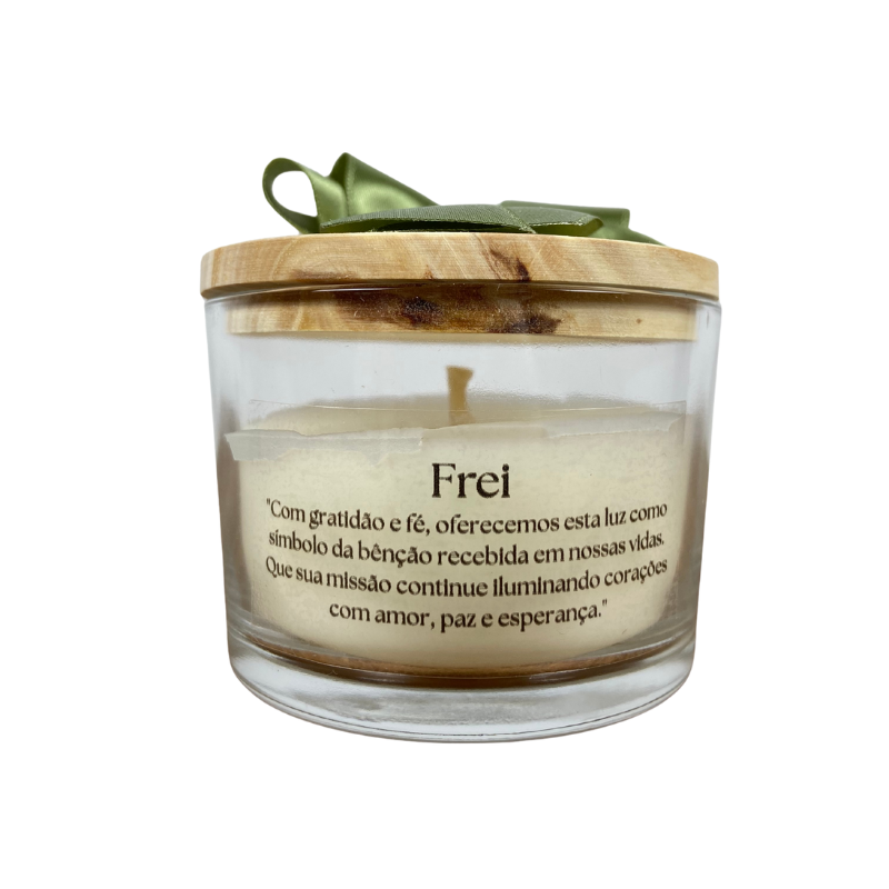 Vela Aromática de 80 Gramas em Copo com tampa de Madeira - Lembrancinhas Convite de Casamento