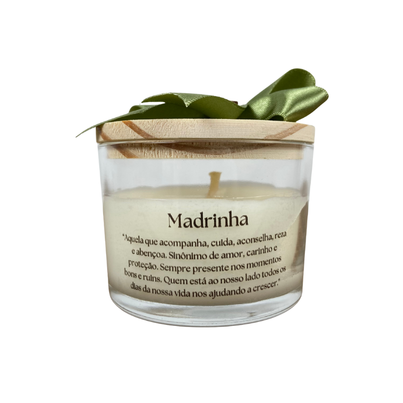 Vela Aromática de 80 Gramas em Copo com tampa de Madeira - Lembrancinhas Convite de Casamento