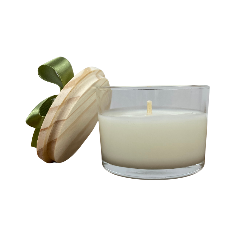 Vela Aromática de 80 Gramas em Copo com tampa de Madeira - Lembrancinhas Convite de Casamento