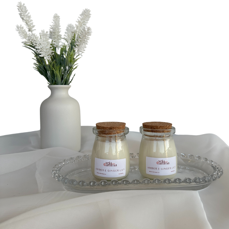 Vela Aromática Amber e Ginger Lily de 80 Gramas - Leiterinha