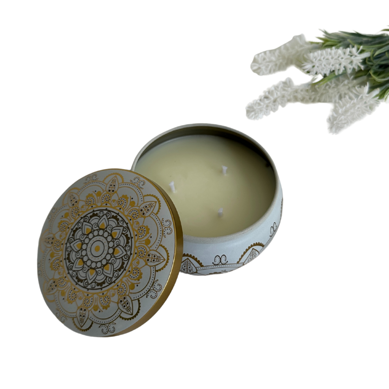 Vela Aromática Amber e Ginger Lily em Lata de 200 Gramas