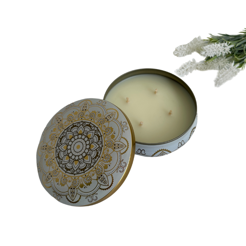 Vela Aromática Amber e Ginger Lily em Lata de 300 Gramas