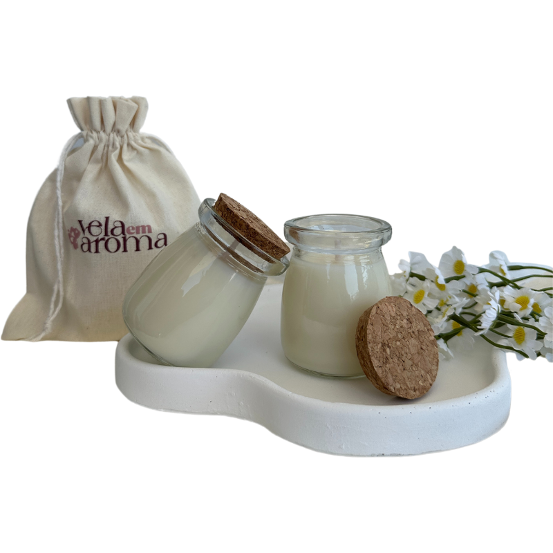 Vela Aromática Chá Branco de 80 Gramas - Leiterinha