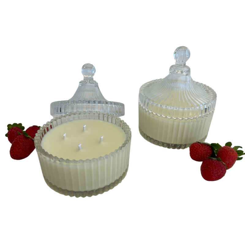 Vela Aromática Morango e Framboesa de 200 Gramas - Bombonier