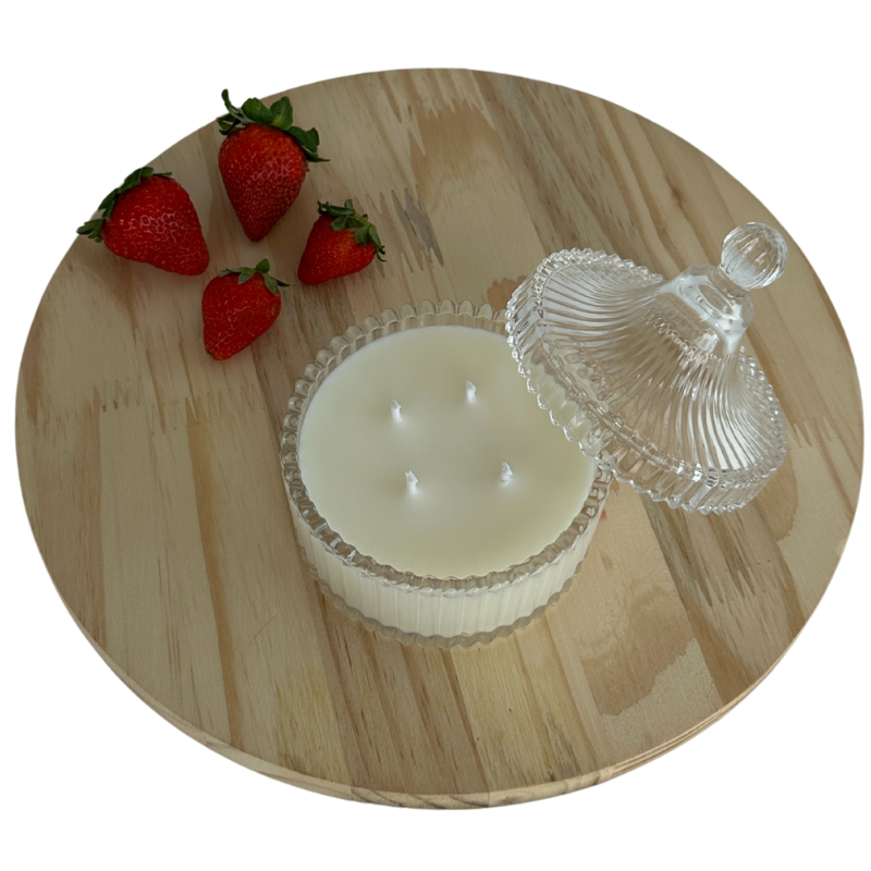 Vela Aromática Morango e Framboesa de 200 Gramas - Bombonier