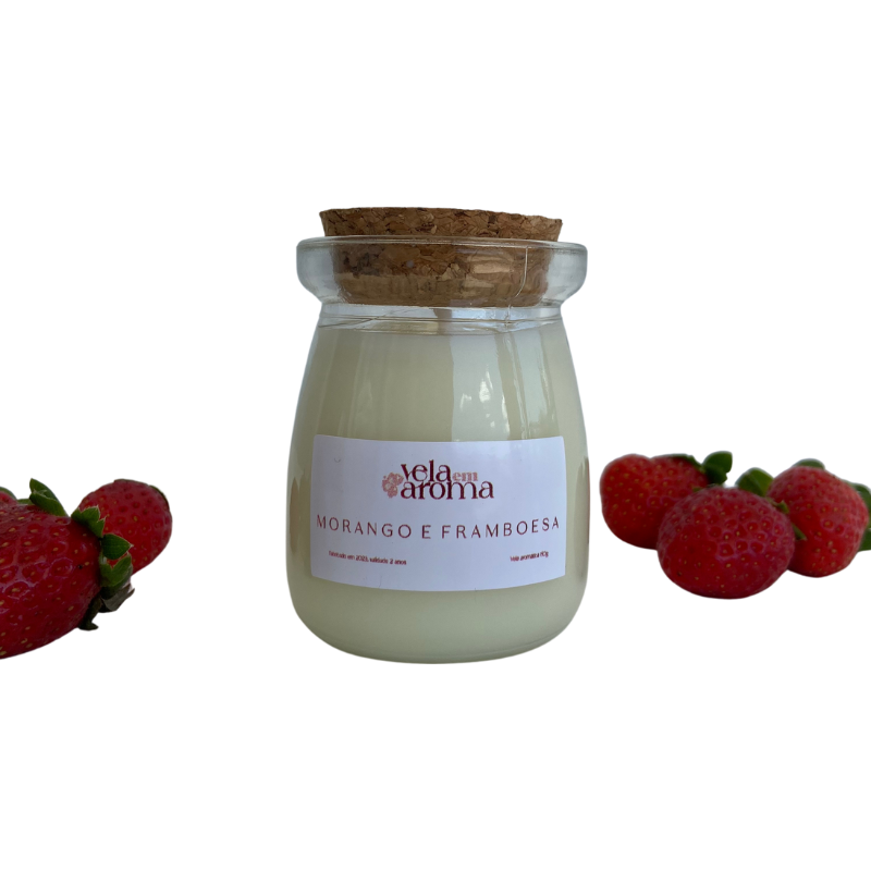 Vela Aromática Morango e Framboesa de 80 Gramas - Leiterinha