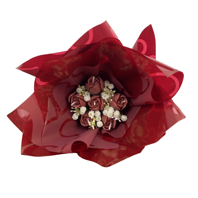 Buquê de Velas Aromáticas em Formato de Rosa 100 Gramas – Presente Decorativo Romântico