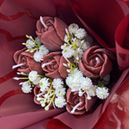 Buquê de Velas Aromáticas em Formato de Rosa 100 Gramas – Presente Decorativo Romântico