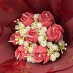 Buquê de Velas Aromáticas em Formato de Rosa 100 Gramas – Presente Decorativo Romântico