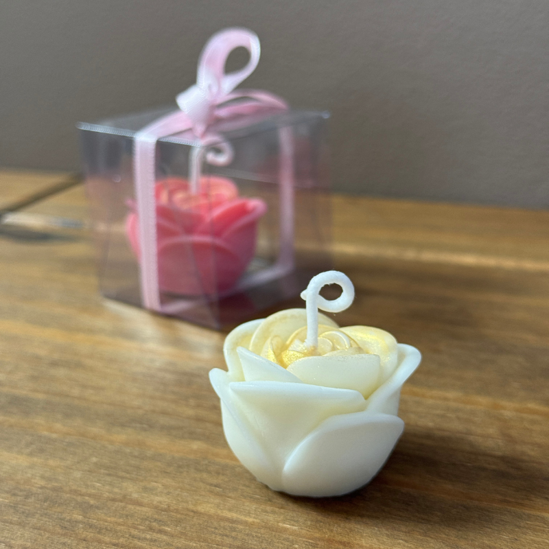 Vela Aromática Desmoldada Mini Rosa 20 Gramas