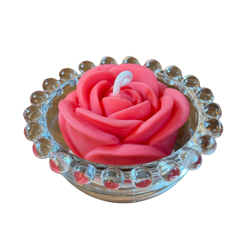 Vela Aromática Rosa 50 Gramas - Bombonier Bolinhas