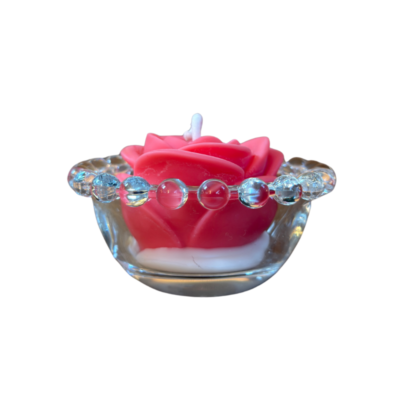 Vela Aromática Rosa 50 Gramas - Bombonier Bolinhas