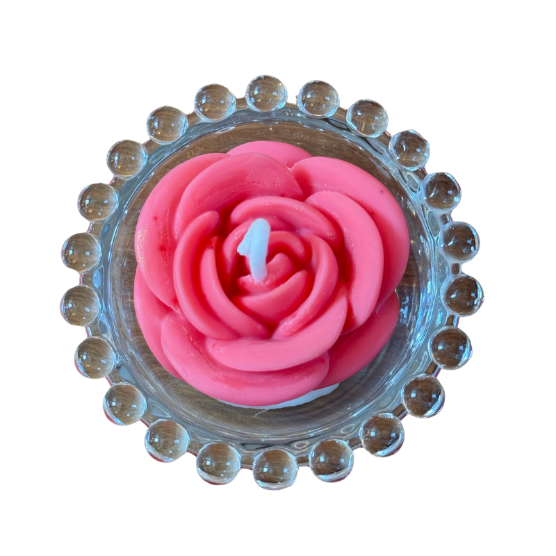 Vela Aromática Rosa 50 Gramas - Bombonier Bolinhas