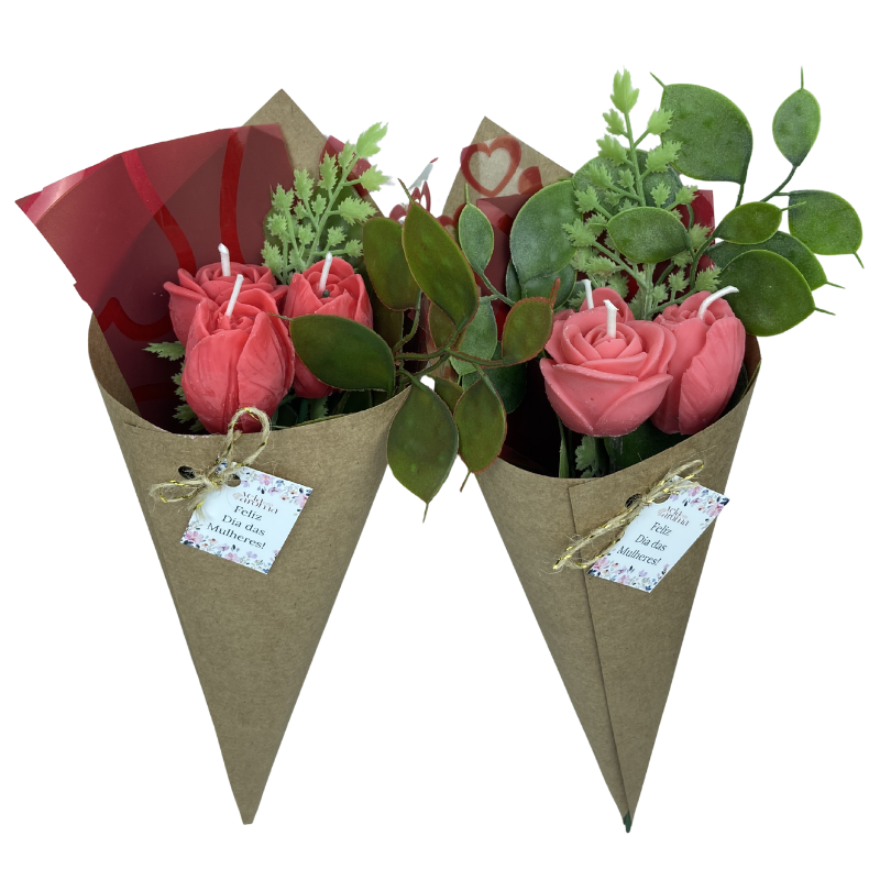 Vela Aromática Buquê de Rosas 60 Gramas