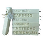 Vela Aromática Decorativa com Palavra 70 Gramas – Presente com Mensagem Especial