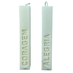 Vela Aromática Decorativa com Palavra 70 Gramas – Presente com Mensagem Especial