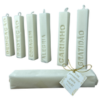 Vela Aromática Decorativa com Palavra 70 Gramas – Presente com Mensagem Especial