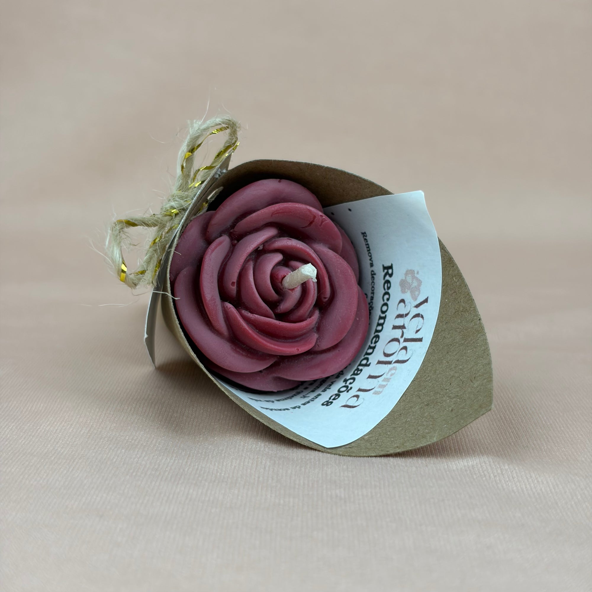 Vela Aromática Flor Mini Rosa 20 Gramas