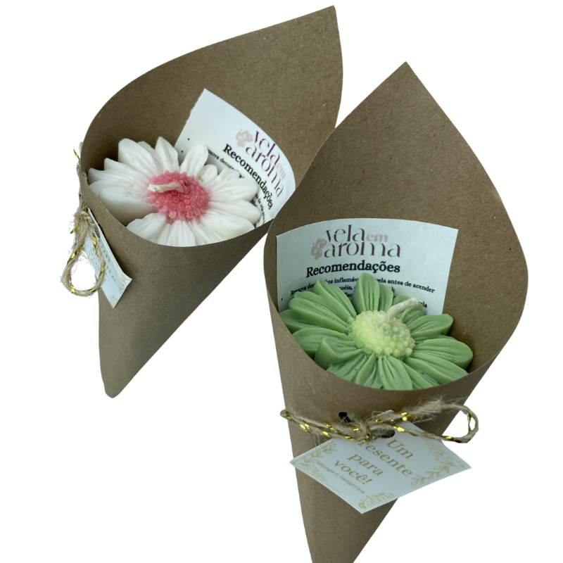 Vela Aromática Flor de Margarida 20 Gramas