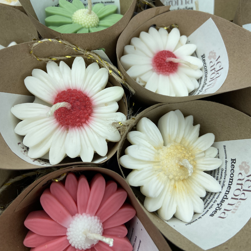 Vela Aromática Flor de Margarida 20 Gramas
