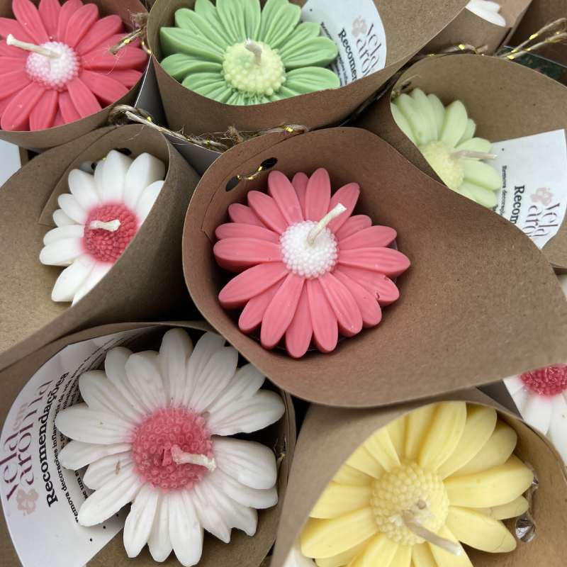 Vela Aromática Flor de Margarida 20 Gramas