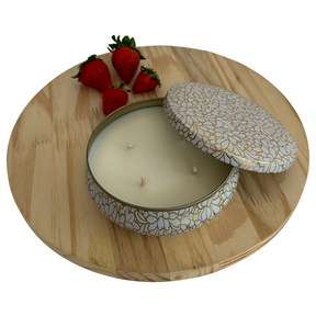 Vela Aromática Morango e Framboesa em Lata 300 Gramas