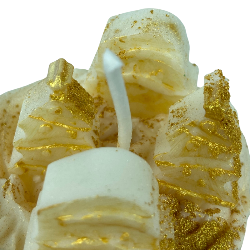 Vela Aromática Natalina em Copo com tampa de Madeira 80g