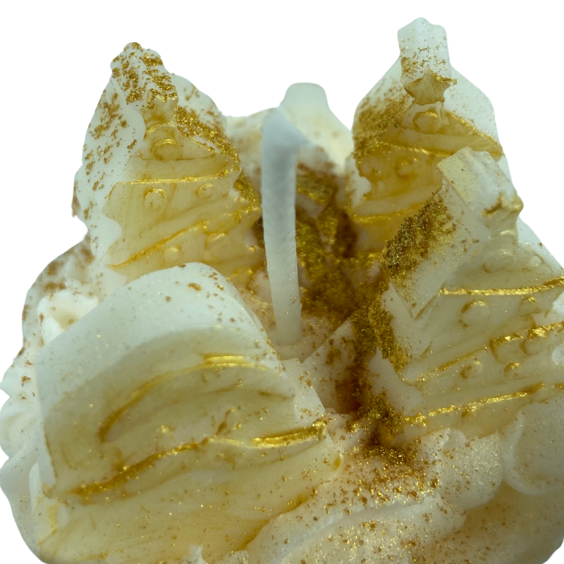 Vela Aromática Natalina em Copo com tampa de Madeira 80g