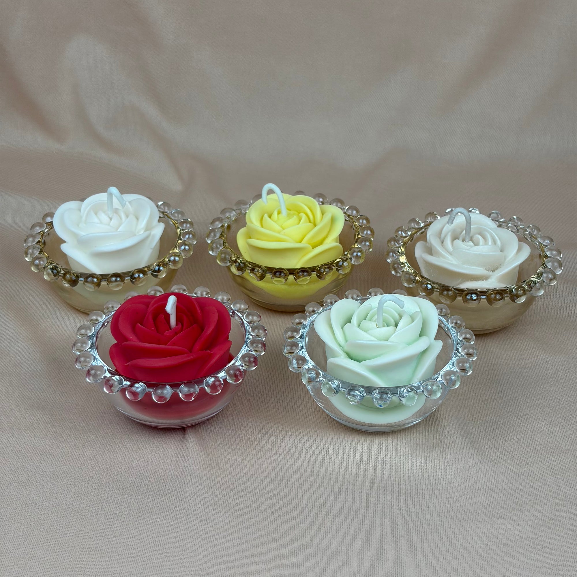 Vela Aromática Rosa 50 Gramas - Bombonier Bolinhas