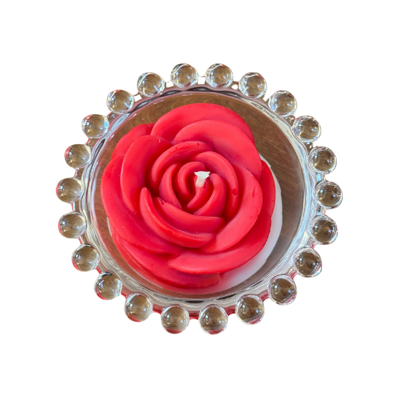 Vela Aromática Rosa 50 Gramas - Bombonier Bolinhas