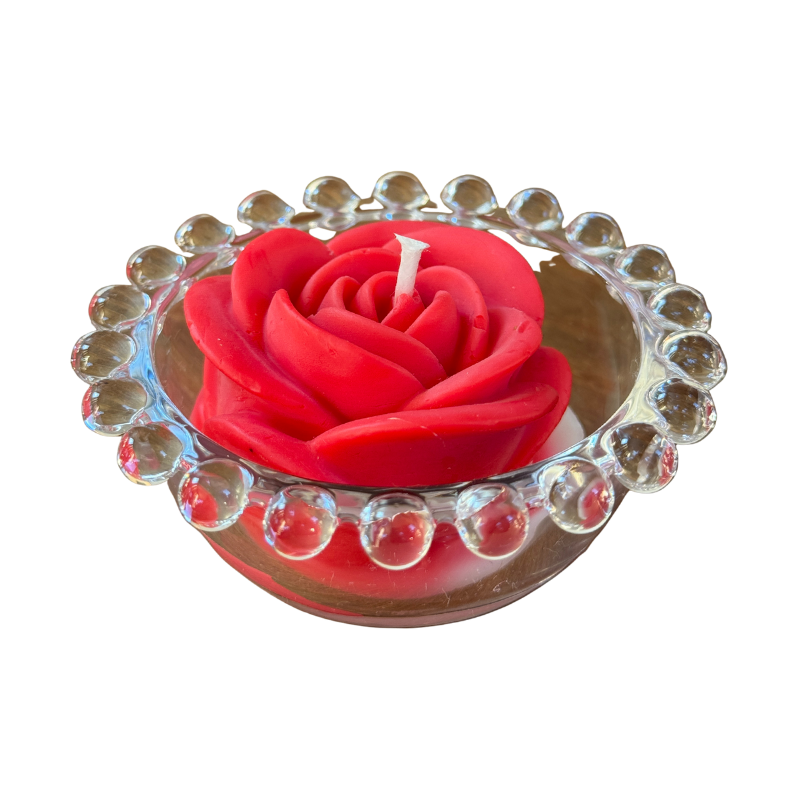 Vela Aromática Rosa 50 Gramas - Bombonier Bolinhas