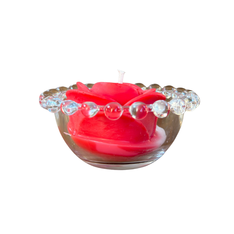 Vela Aromática Rosa 50 Gramas - Bombonier Bolinhas