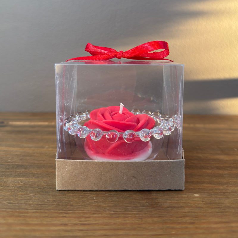 Vela Aromática Rosa 50 Gramas - Bombonier Bolinhas