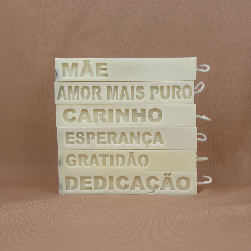 Vela Aromática com Palavra 70 Gramas