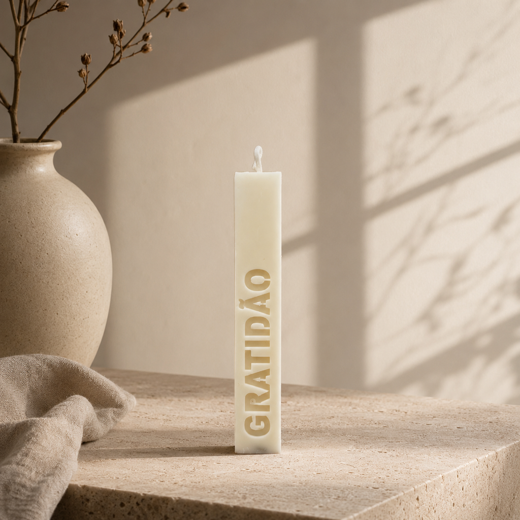 Vela Aromática com Palavra 70 Gramas