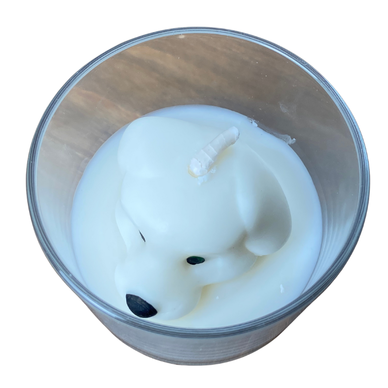 Vela Aromática de 80 Gramas em Copo com tampa de Madeira - Personalizada Pet