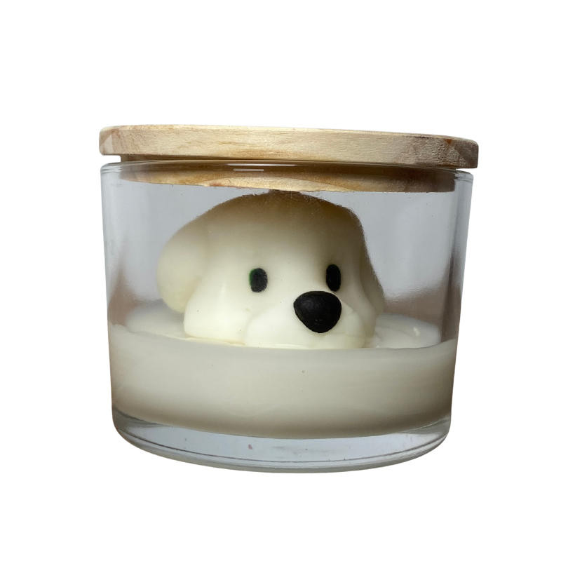 Vela Aromática de 80 Gramas em Copo com tampa de Madeira - Personalizada Pet