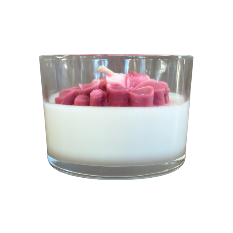 Vela Aromática de 80 Gramas em Copo com tampa de Madeira - Flor Hortência