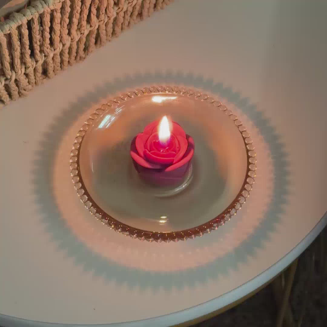 Vela Aromática Flor Mini Rosa 20 Gramas